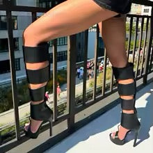 Y2K vixen knee high platforms