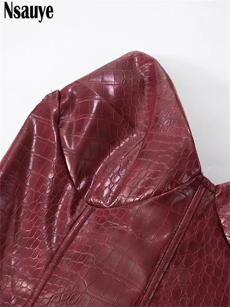 Leather vixen Dress