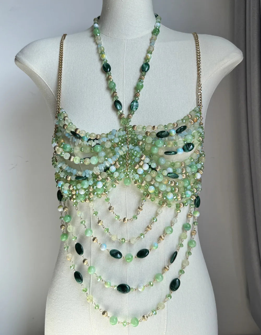 Handmade beaded Top