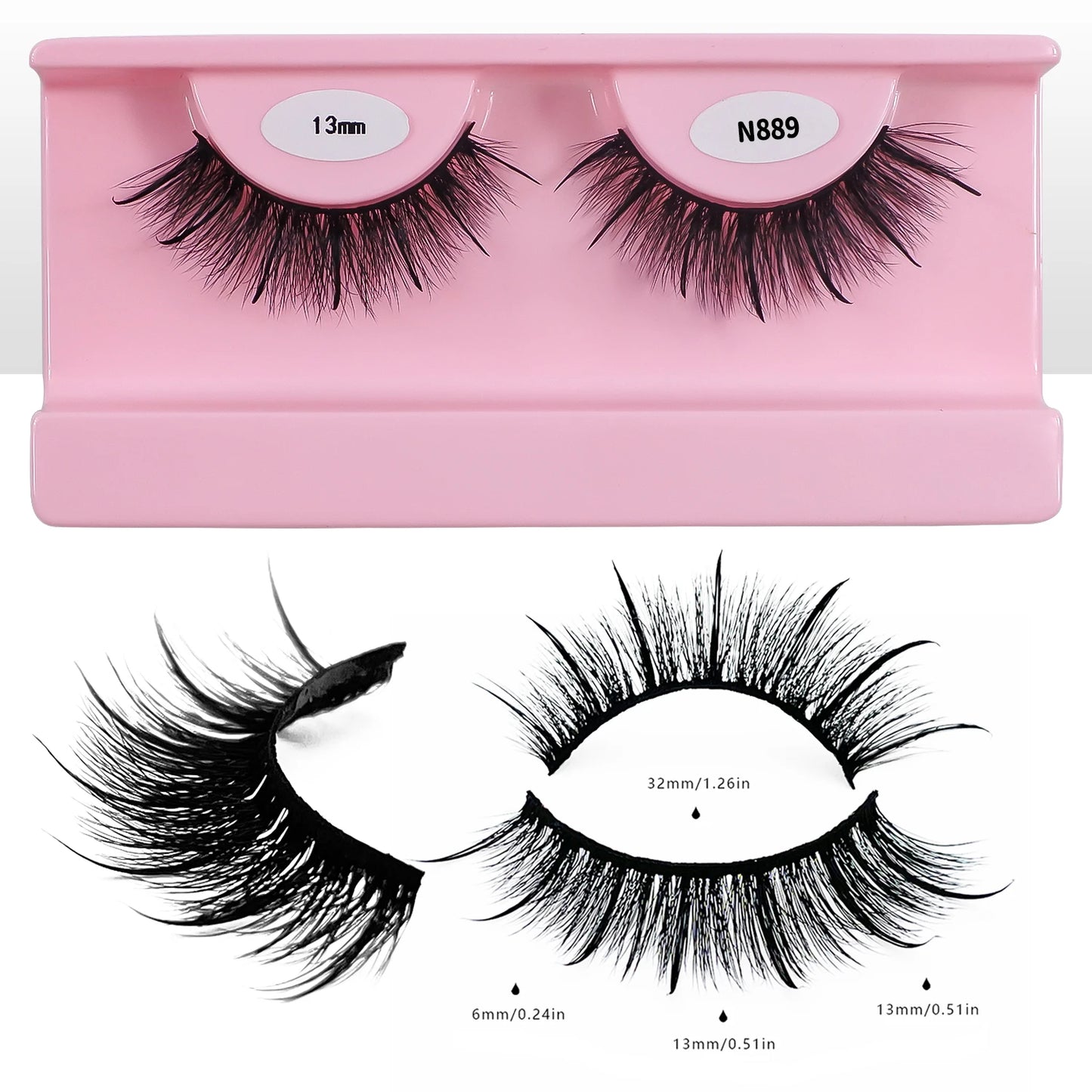 Wispy spike lashes 17mm-20mm