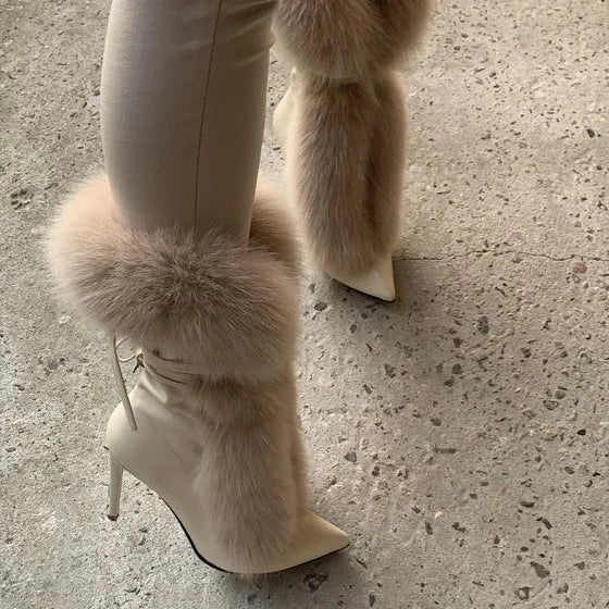 Fur Stiletto Bootie