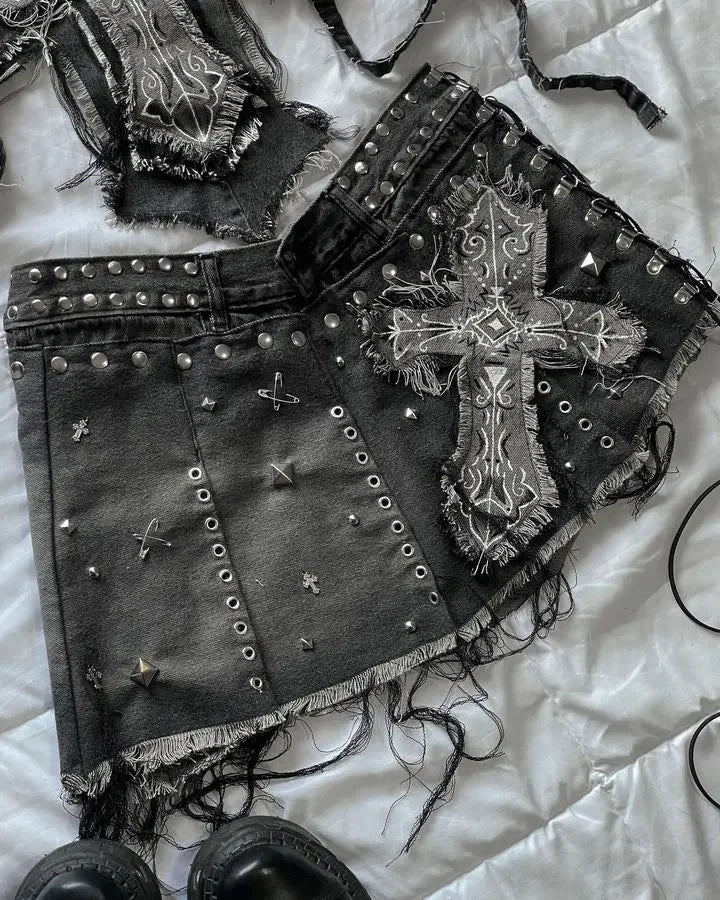 y2k baddies skirt set