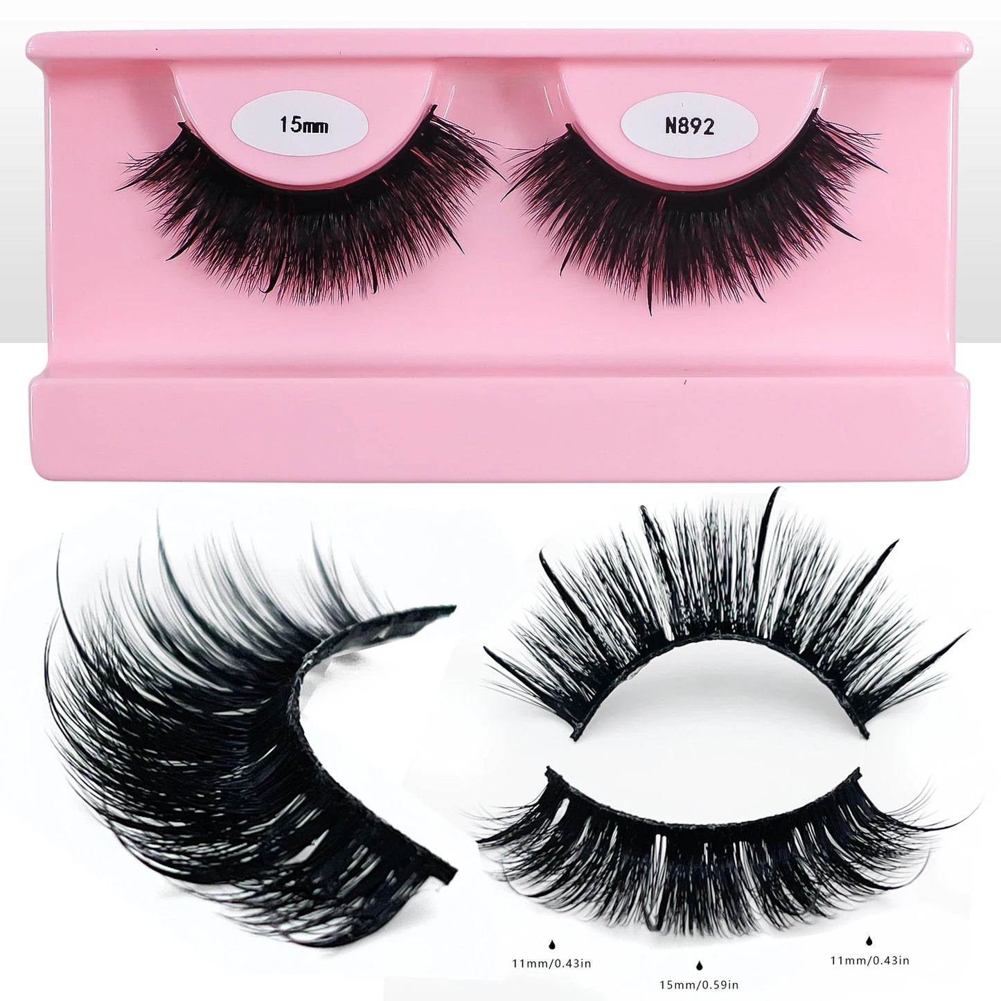 Wispy spike lashes 17mm-20mm