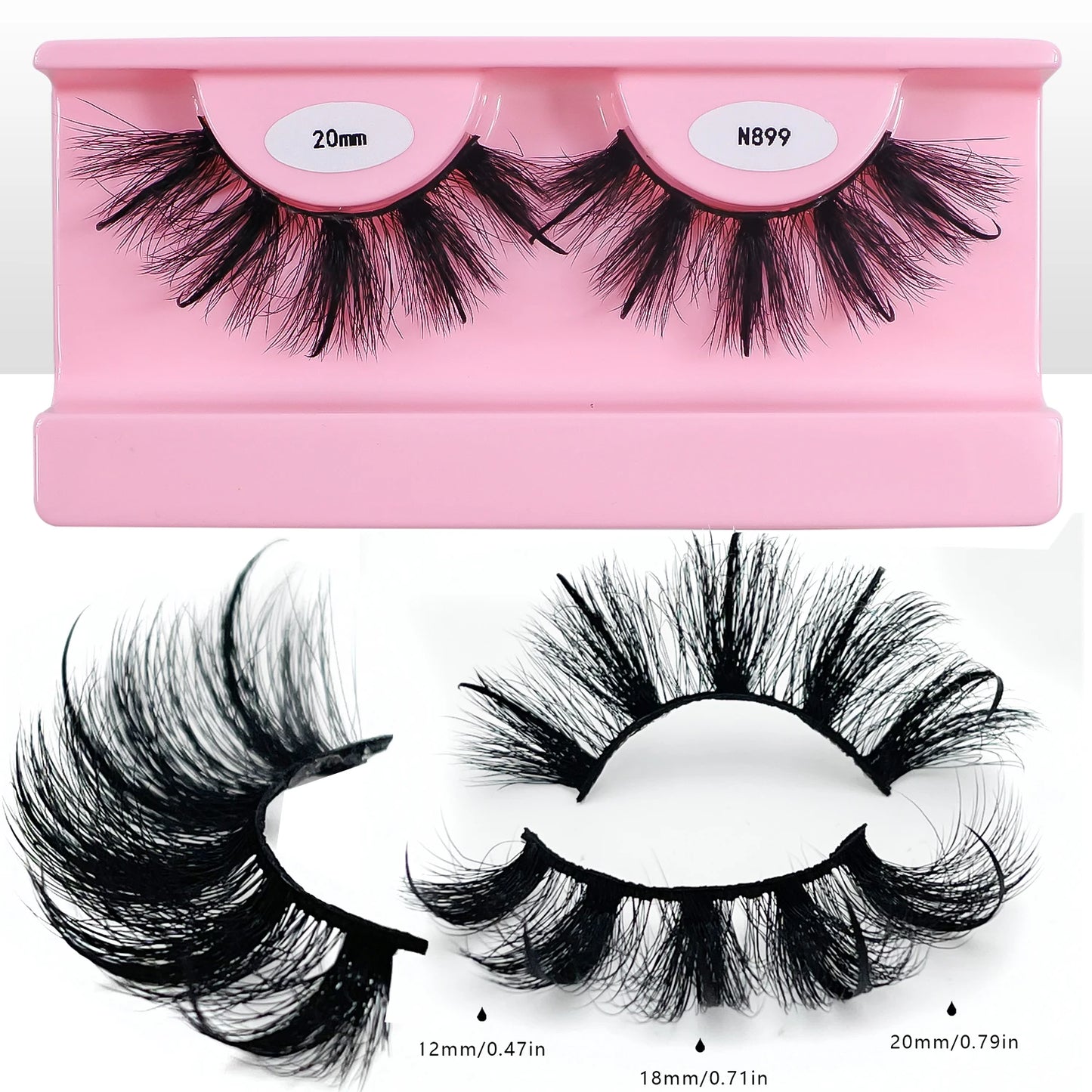 Wispy spike lashes 17mm-20mm
