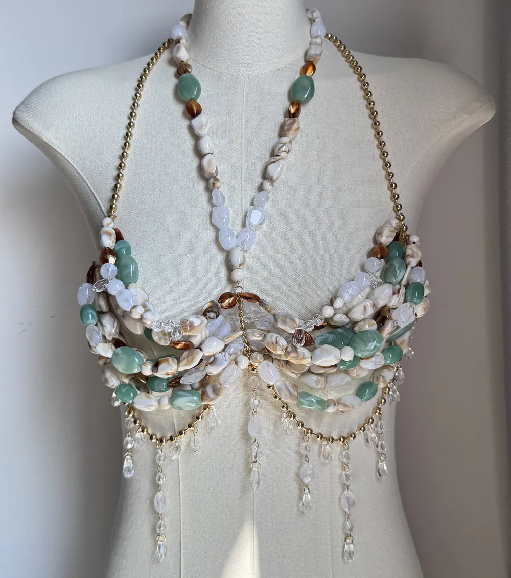Handmade beaded Top