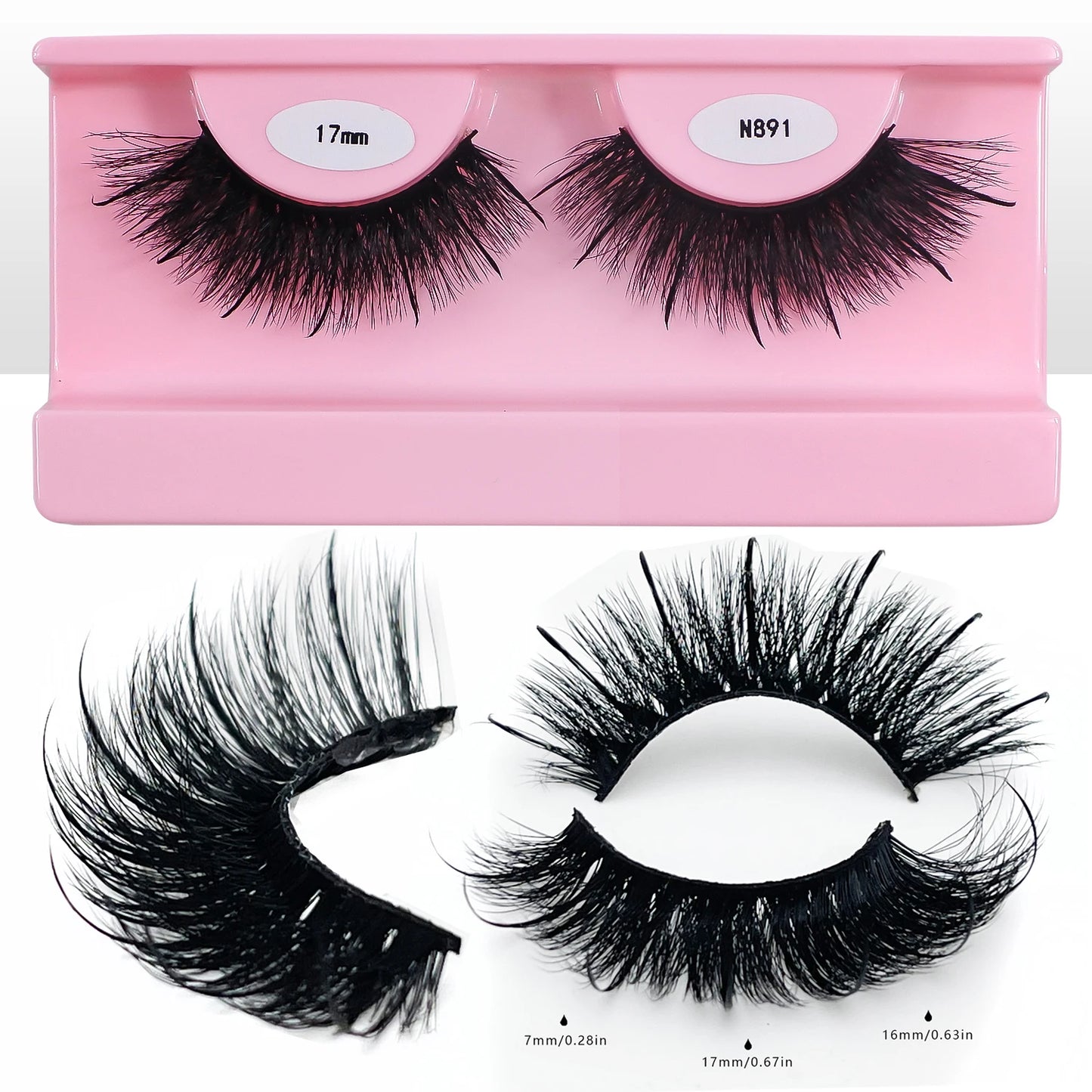 Wispy spike lashes 17mm-20mm