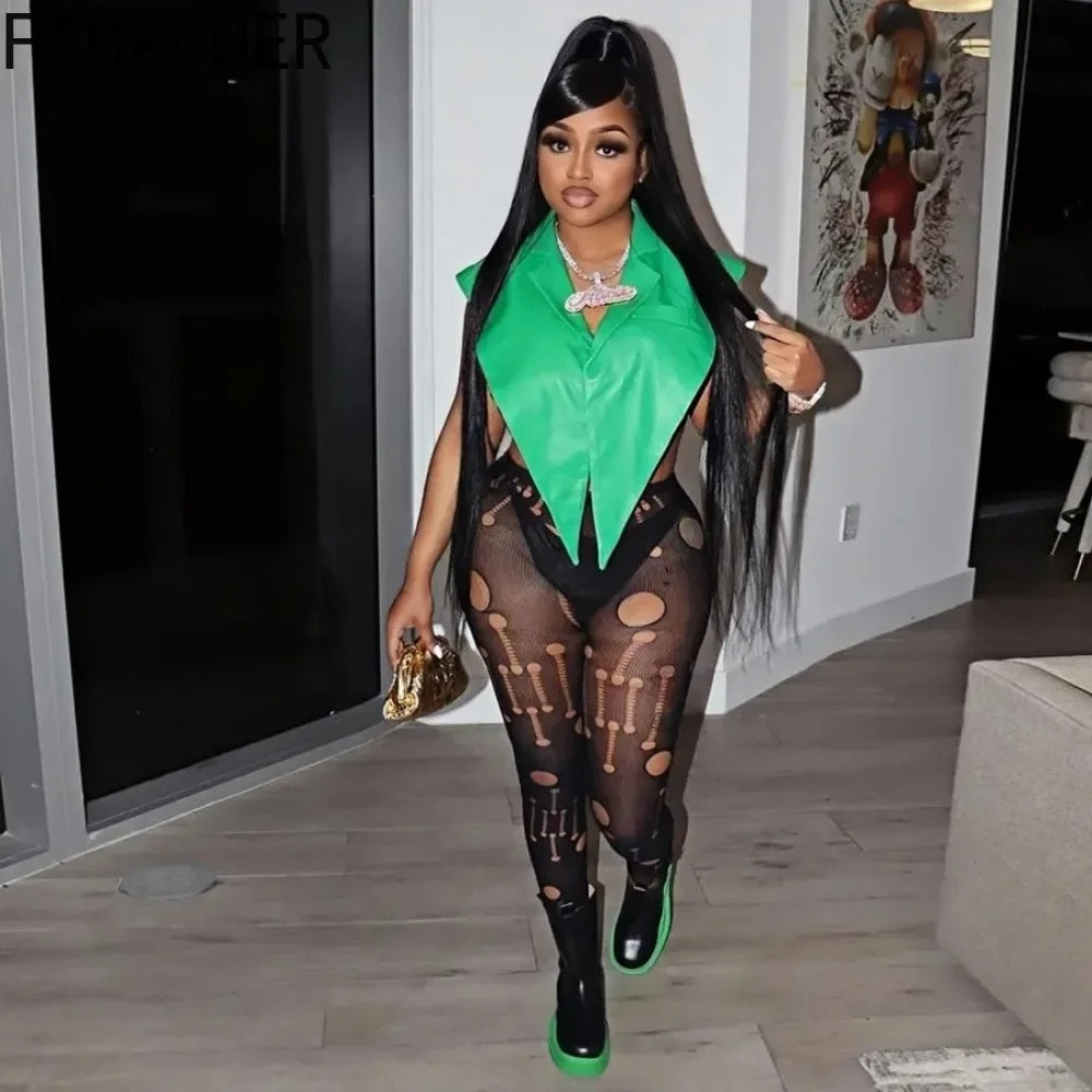 Mesh Peek Leggings