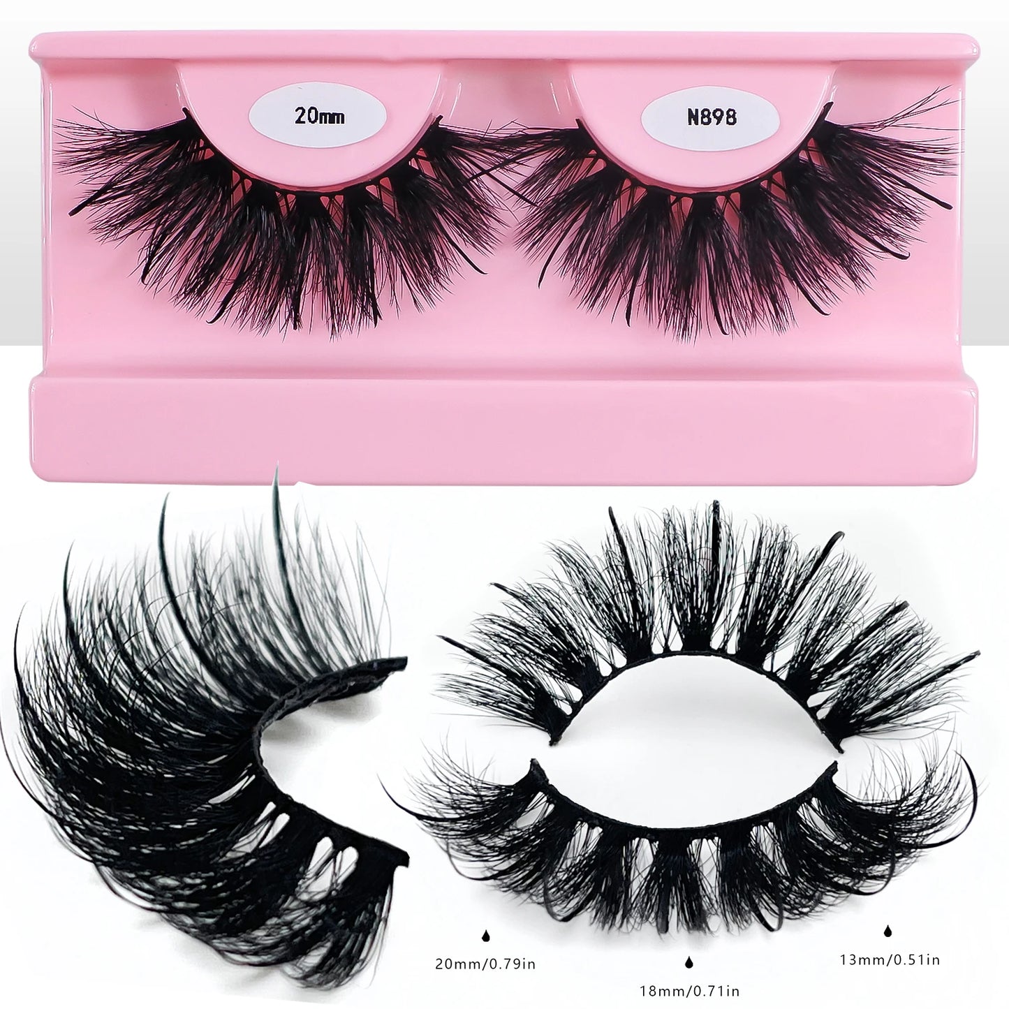 Wispy spike lashes 17mm-20mm