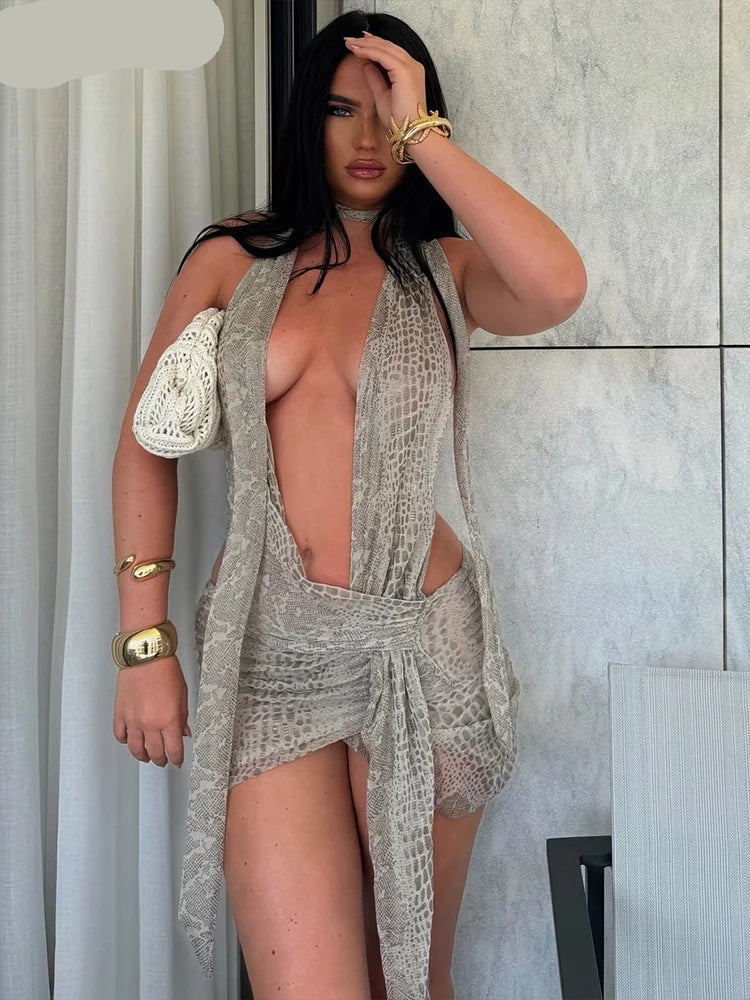 Snake Vaca Mini Dress