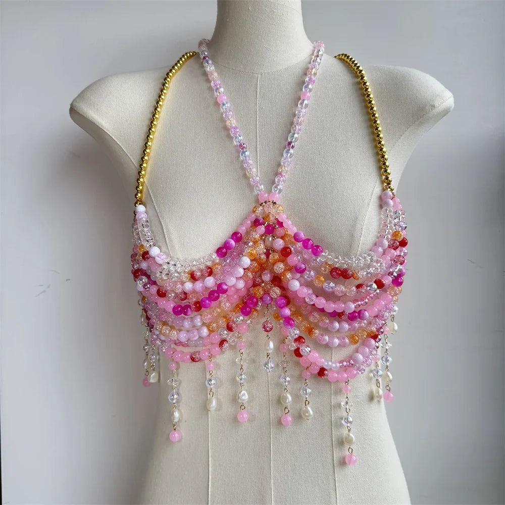 Handmade beaded Top