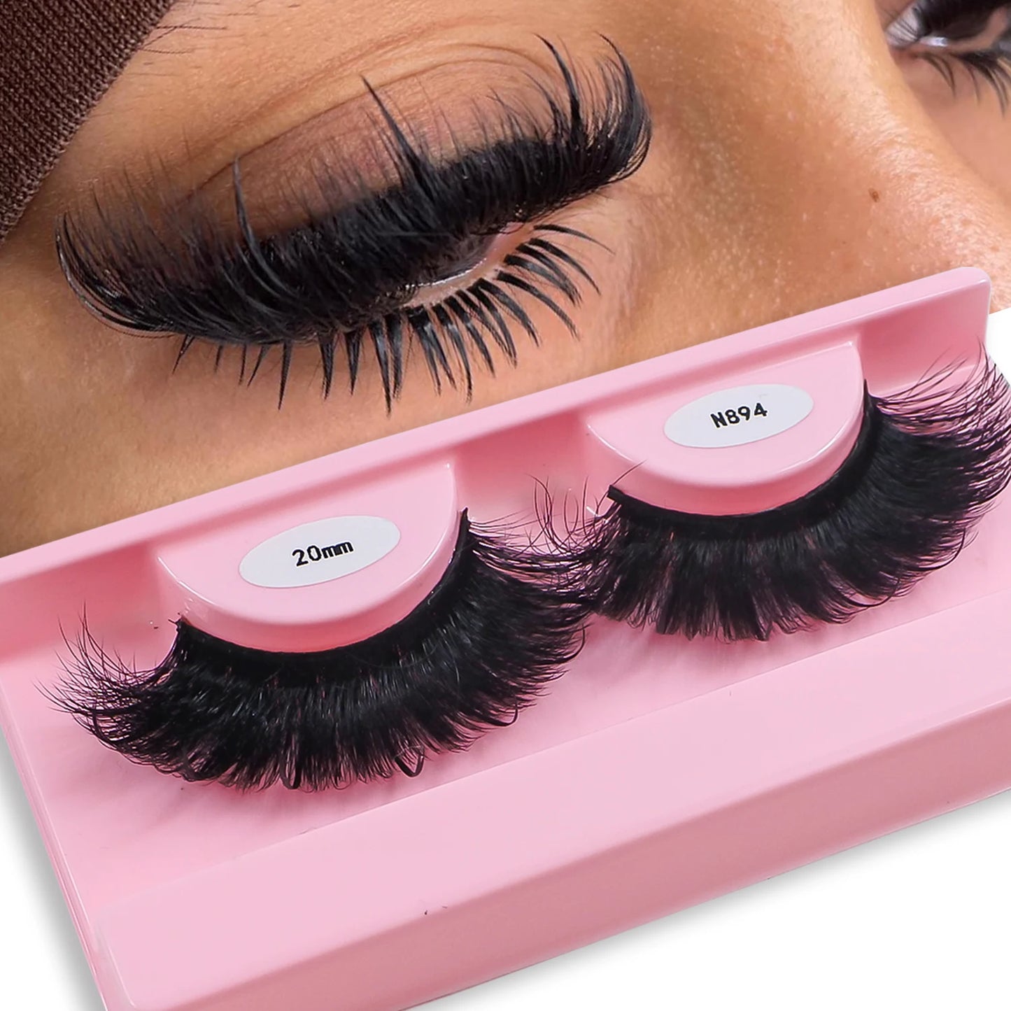 Wispy spike lashes 17mm-20mm