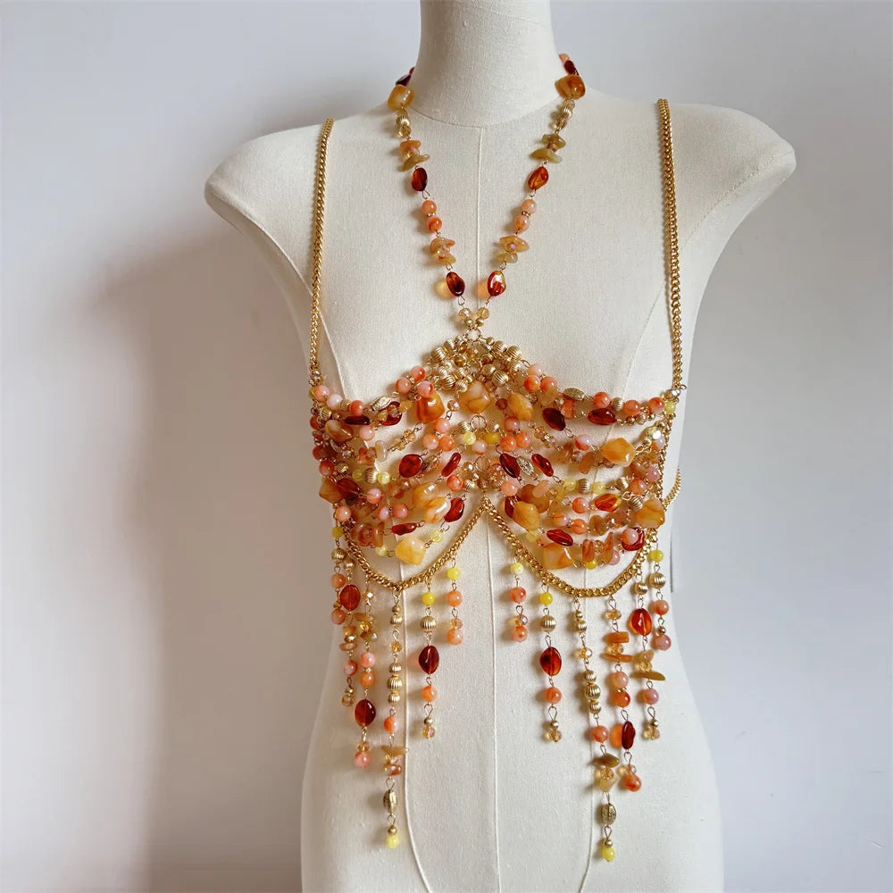 Handmade beaded Top