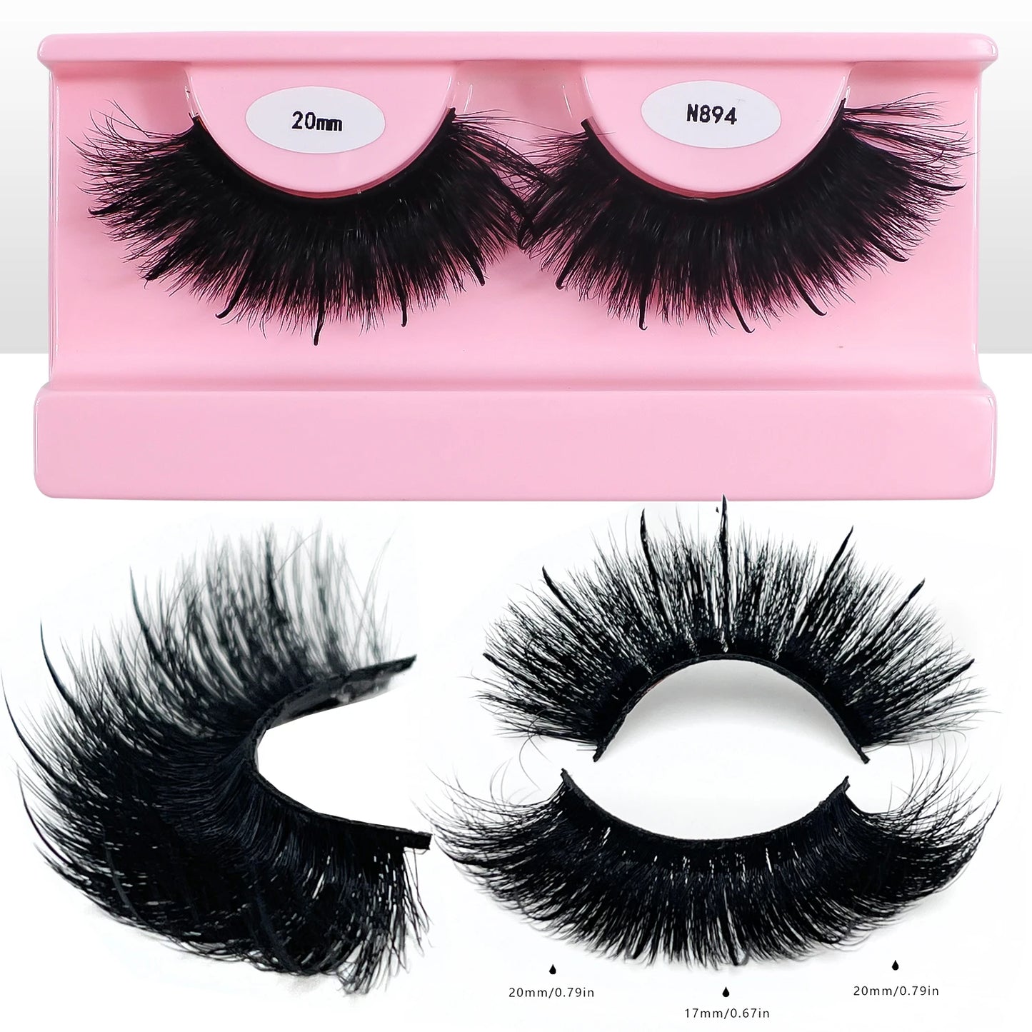 Wispy spike lashes 17mm-20mm