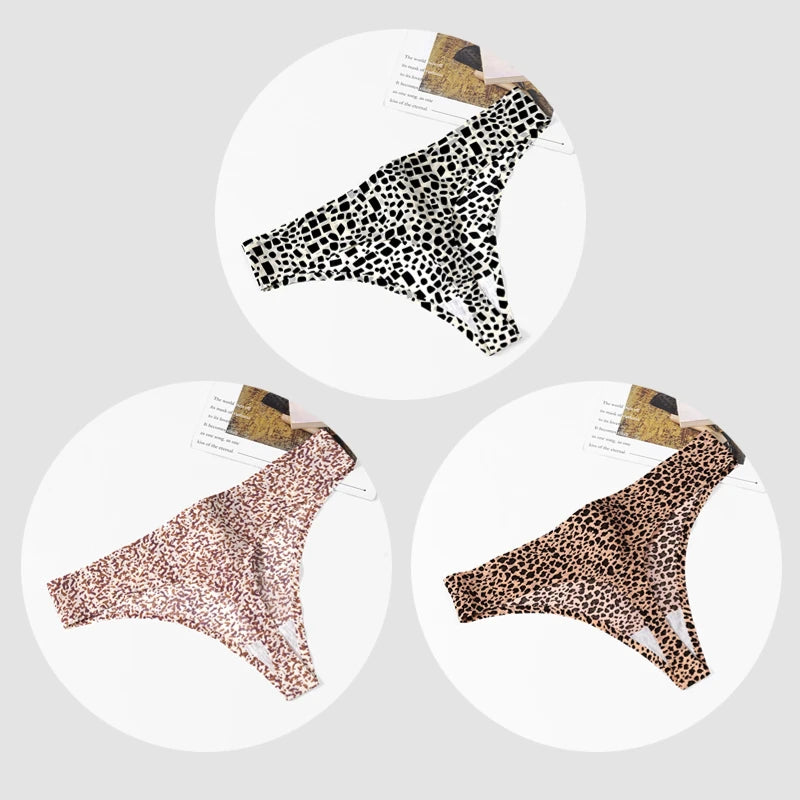 Money Long Cheetah Thong 3pcs Set