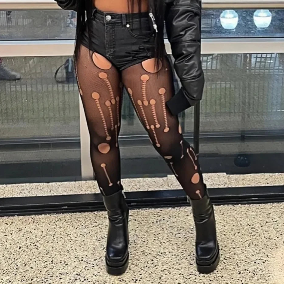 Mesh Peek Leggings