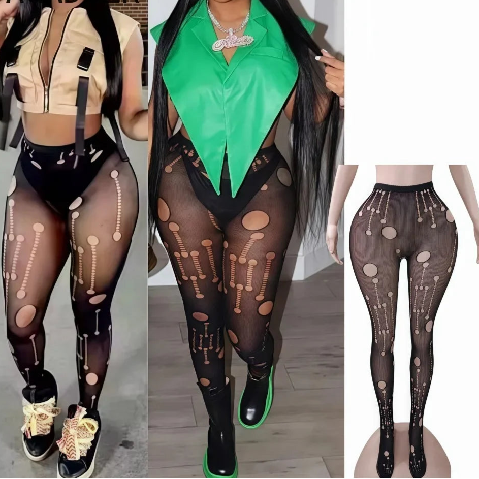 Mesh Peek Leggings