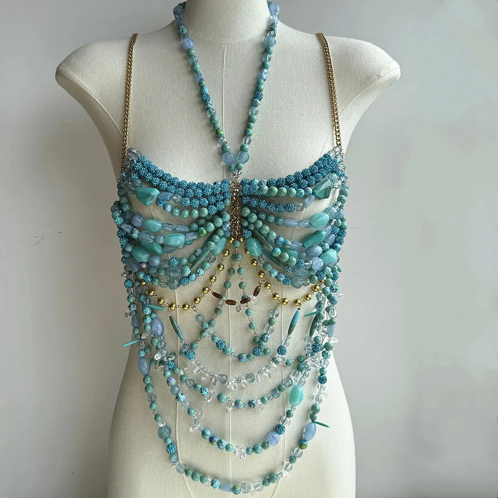 Handmade beaded Top