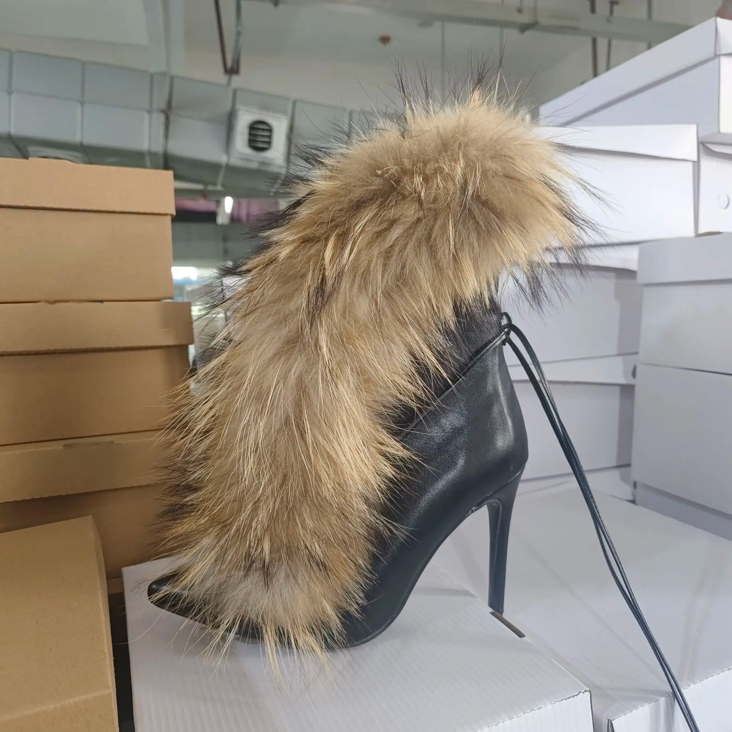 Fur Stiletto Bootie