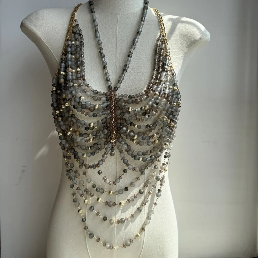 Handmade beaded Top