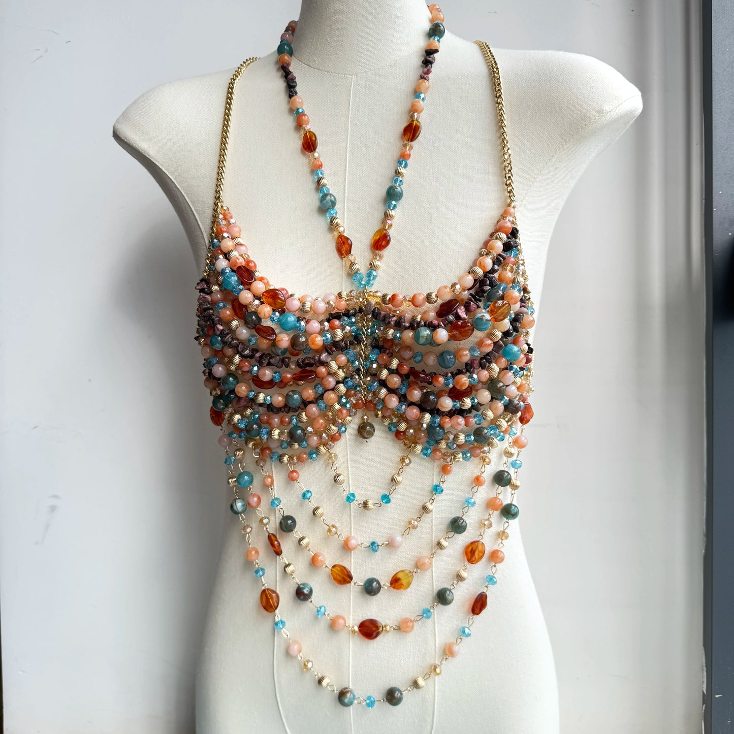 Handmade beaded Top